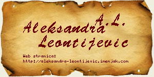 Aleksandra Leontijević vizit kartica